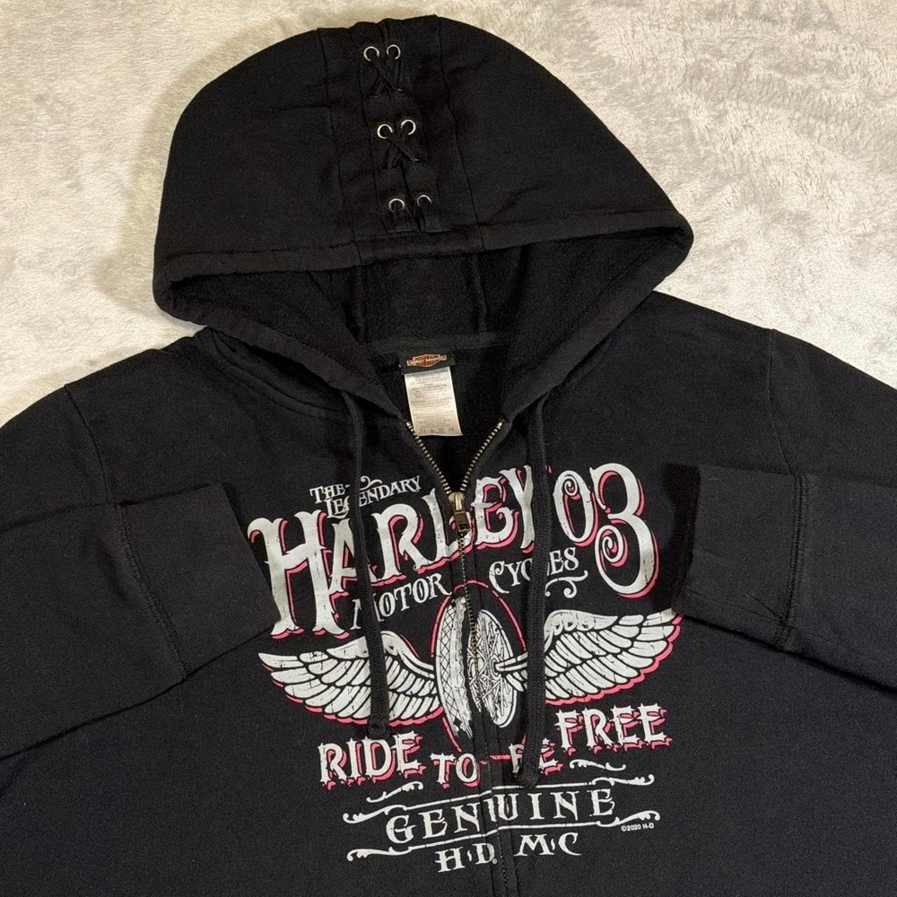 Harley-Davidson Ride to Be Free Zip Hoodie | Black | Medium